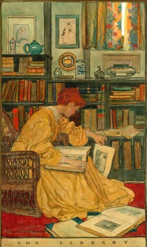 The Library by Elizabeth Shippen Green